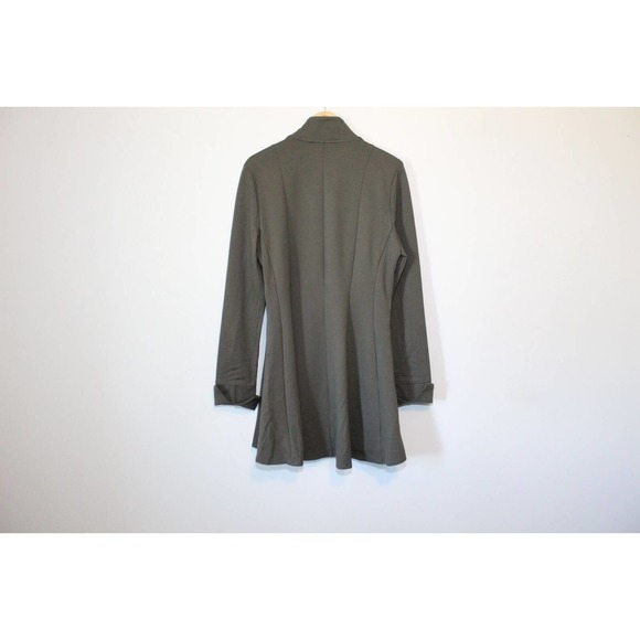 Joseph Ribkoff Military Style Jacket Knit Flare Coat Green Women's 14 H14740 - Picture 7 of 11